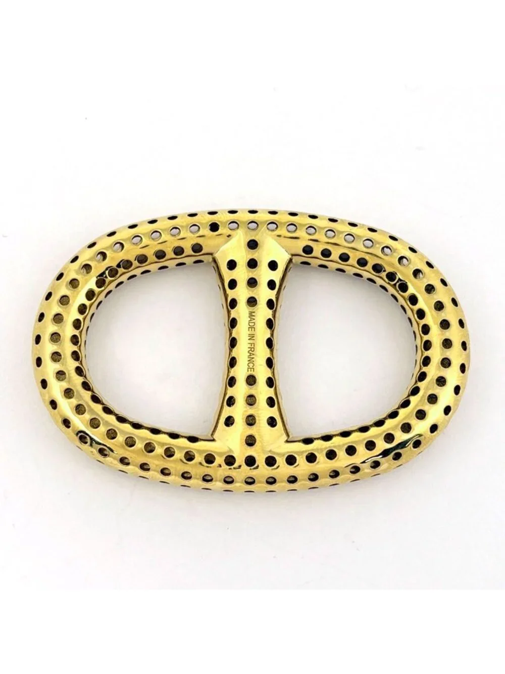 ★SOLD★ Hermes Chaine D'ancre Scarf Ring Perforet Gold Plated - Picture 2 of 5